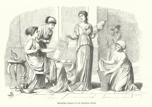 Donne che fanno i lavori domestici nell