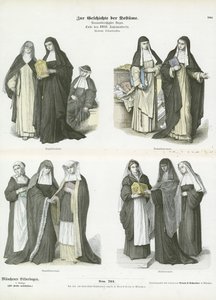 Costumi femminili degli ordini religiosi cristiani, fine XVIII secolo