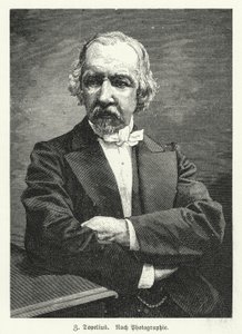 Zachris Topelius, romanziere, poeta, giornalista e storico finlandese di lingua svedese (litografia) da German School