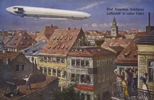 Dirigibile Zeppelin in volo