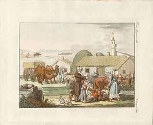 Abitanti della Crimea (incisione colorata)