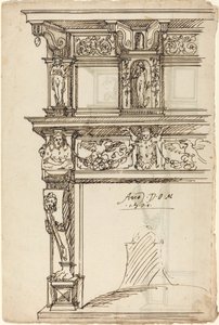 Camino palaziale con Mercurio e Speranza [recto] da German or Austrian 16th Century