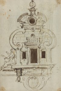 Monumento murale con una sfera armillare (verso) da German or Austrian 16th Century