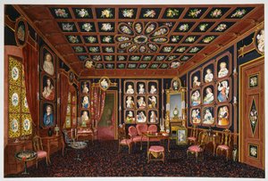 Salone delle conversazioni in Villa Lazarovich, residenza di Massimiliano d