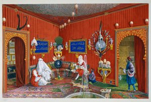 Sala orientale nella Villa Lazarovich, residenza di Massimiliano d