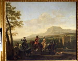 La caccia al falcone da Gerrit Adriaensz Berckheyde