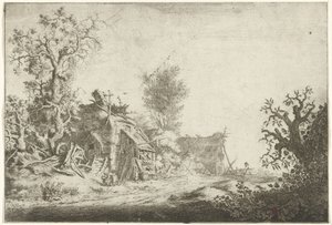 Paesaggio con fattorie in rovina da Gerrit Adriaensz. de Heer