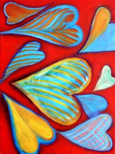 G Cuori 15, 2016 (acrilico su tela) da Gerrit Greve