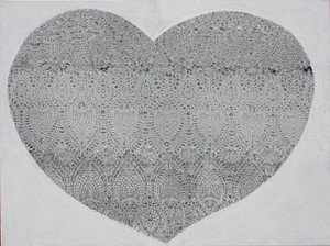 Cuore di neve, 2023 (acrilico su tela) da Gerrit Greve