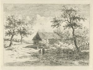 Paesaggio con due figure in cammino da Gerrit Jan Michaëlis