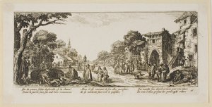 Soldati morenti sul ciglio della strada, tavola sedici da Le grandi miserie della guerra da Gerrit Lucasz van Schagen