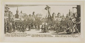 Lo Strappado, tavola dieci da Le grandi miserie della guerra da Gerrit Lucasz van Schagen