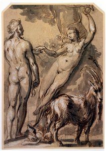 Adamo ed Eva. La caduta, fine 1590s da Gerrit Pietersz