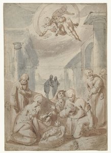 Adorazione dei pastori da Gerrit Pietersz. Sweelink