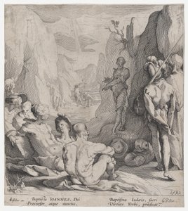San Giovanni Battista predica, 1593 da Gerrit Pietersz Sweelink
