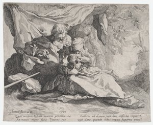 Il riposo durante la fuga in Egitto, 1593 da Gerrit Pietersz Sweelink
