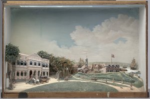Diorama di Government Square a Paramaribo