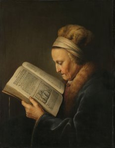 Vecchia donna che legge