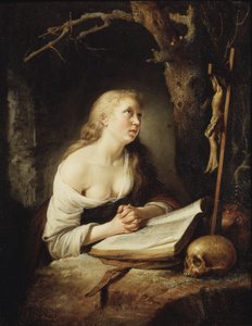 La Maddalena Penitente, c.1650-65 da Gerrit Dou