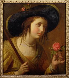 Principessa Sofia di Boemia, madre di Giorgio I come pastorella da Gerrit van Honthorst