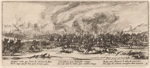 La battaglia da Gerrit van Schagen after Jacques Callot
