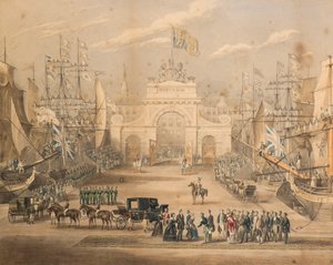 Accoglienza della Regina Vittoria, del Principe Alberto e della Principessa Reale a Dundee da Gershom Gourlay Cumming