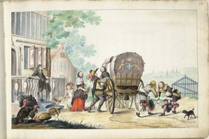 Arrivo a una villa da Gesina ter Borch (signed by artist)