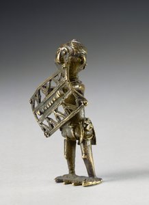 Guerriero con scudo (ottone) da Ghanaian School
