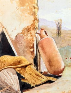 Natura morta con brocca e paesaggio da Giacinto Gigante