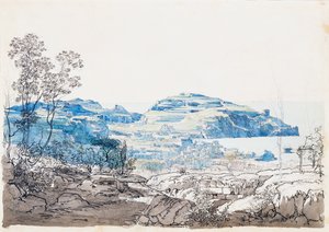 Vista di Ischia (Lacco Ameno), c. 1845 da Giacinto Gigante