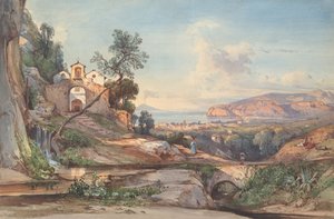 Vista di Sorrento, con il Golfo di Napoli sullo sfondo