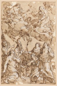 Disegno, Cristo e la Vergine con i Santi Patroni di Pistoia, 1638