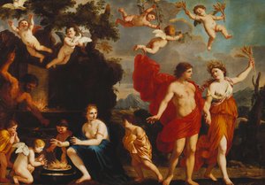 Sine Baccho et Cerere Friget Venus da Giacinto Gimignani or Gemignano