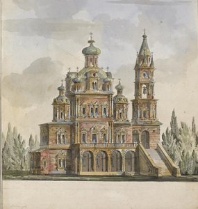 Progetto per la Chiesa della Dormizione della Theotokos in via Pokrovka a Mosca da Giacomo Antonio Domenico Quarenghi