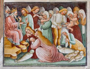 Erode e il Massacro degli Innocenti (dettaglio) da Giacomo Borlone de Buschis