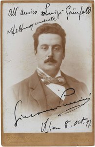 Ritratto del compositore Giacomo Puccini 1858-1924, 1897