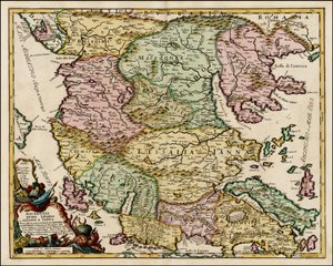 Carta della Macedonia e della Tessaglia del 1684 di Giacomo Cantelli da Vignola da Giacomo Cantelli