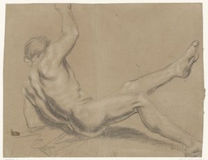 Studio di un nudo maschile cadente da Giacomo Cavedone (possibly)