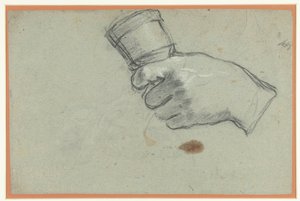 Una mano che tiene una campana