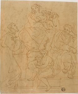 Sacra Famiglia con San Francesco d