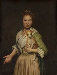 Una donna con un cane da Giacomo Ceruti