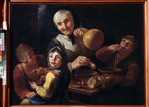 Il pranzo dei contadini. Museo delle Belle Arti Ivan Kramskoy, Voronež da Giacomo Francesco Cipper