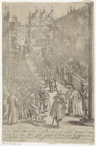 Processione di musicisti davanti al Palazzo Ducale da Giacomo Franco