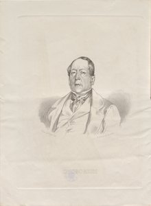 Ritratto del compositore Gioachino Antonio Rossini da Giacomo Luzzati