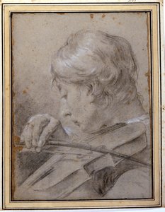 Il violinista. G. P. Piazzetta (1683 - 1754). Milano, Brera