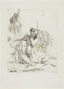 Sei Persone che Guardano un Serpente, da Scherzi da Giambattista Tiepolo