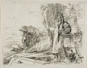 Filosofo in piedi e altre due figure, da Capricci