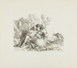 Due maghi e un bambino, da Scherzi da Giambattista Tiepolo
