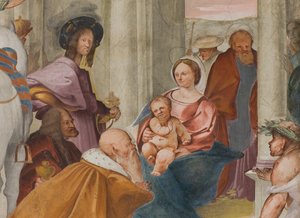 Navata centrale, Quinta campata nord, Adorazione dei Magi, Gian Francesco Bembo