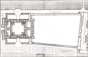 Piano generale secondo il progetto di Bernini per il Louvre e le Tuileries in "Architettura Francese" di Jacques-Francois Blondel da Gian Lorenzo (after) Bernini